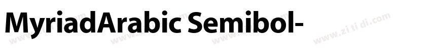 MyriadArabic Semibol字体转换
